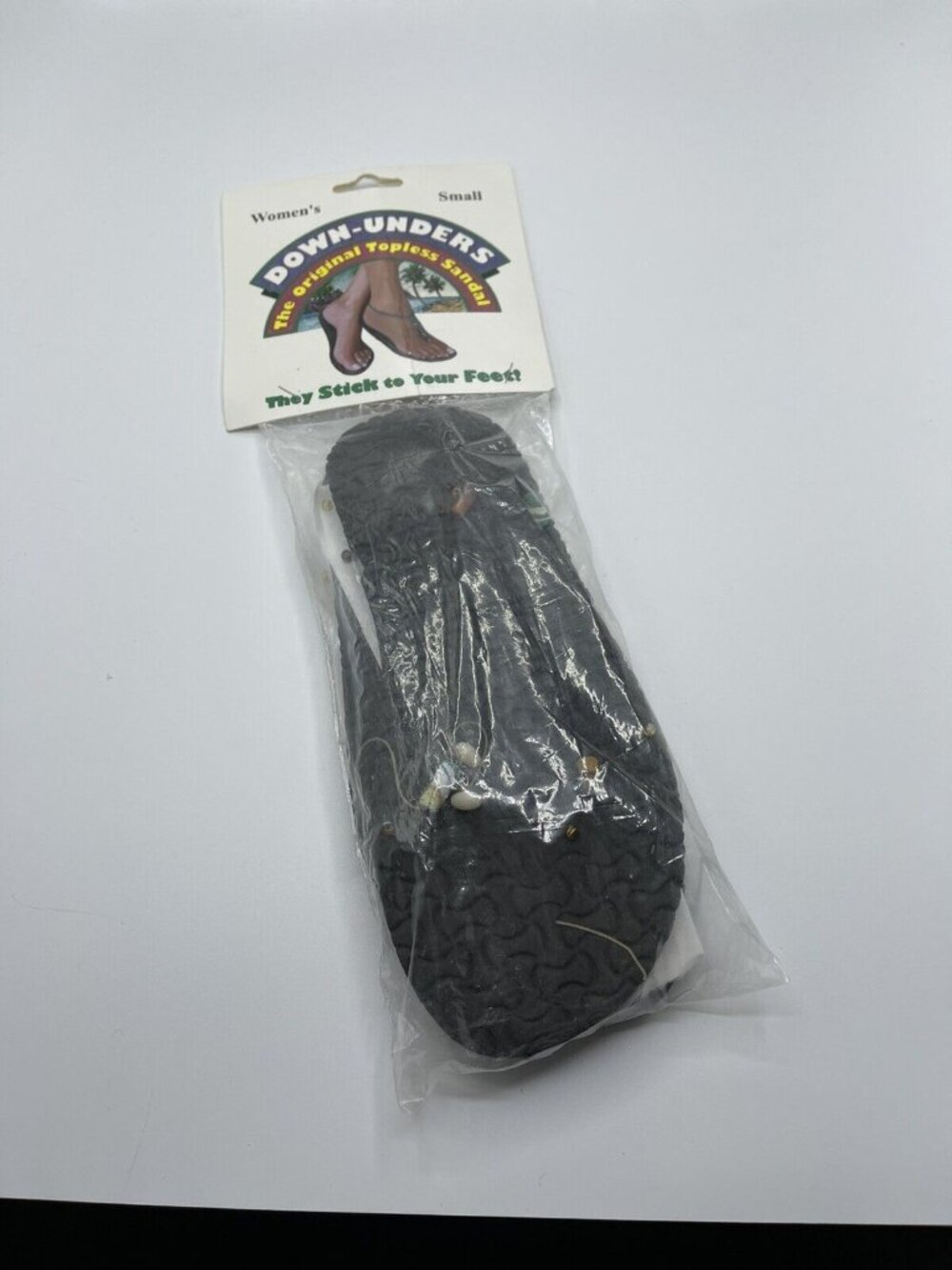 Down-Unders The Original Topless Blue Hawaiian Print Women’s Small Black Sole